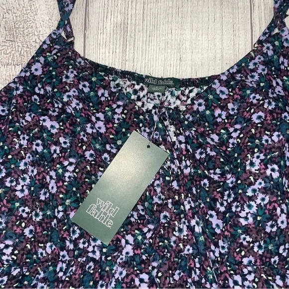 NWT WILD FABLE Women’s Floral Spaghetti Strap Casual Sundress Size Small - Picture 3 of 8
